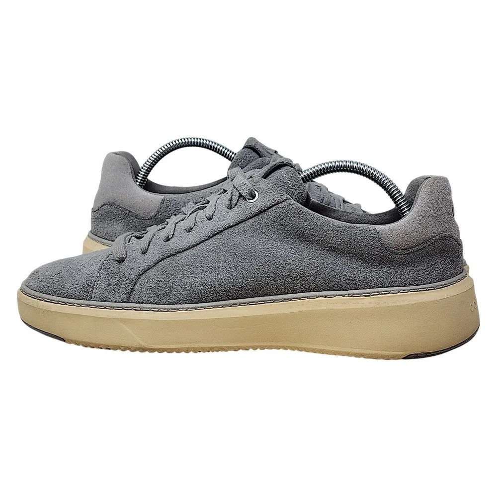 Cole Haan GrandPro 360 Topspin 8W Mens Grey Suede Low Top Sneakers C36116‎ Wide